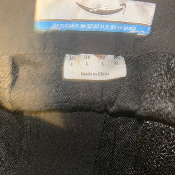 Amazon Pants Mens L Size “34-37” Black Luly Yang Cargo employee driver - Picture 4 of 4